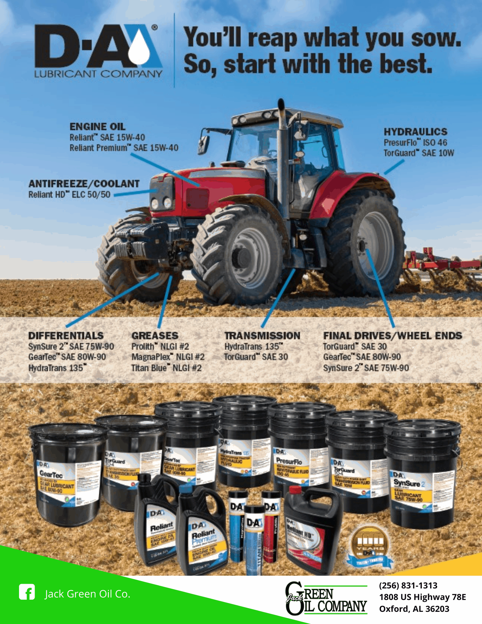 DALUBRICANTS AGRICULTURE Jack Green Oil Company